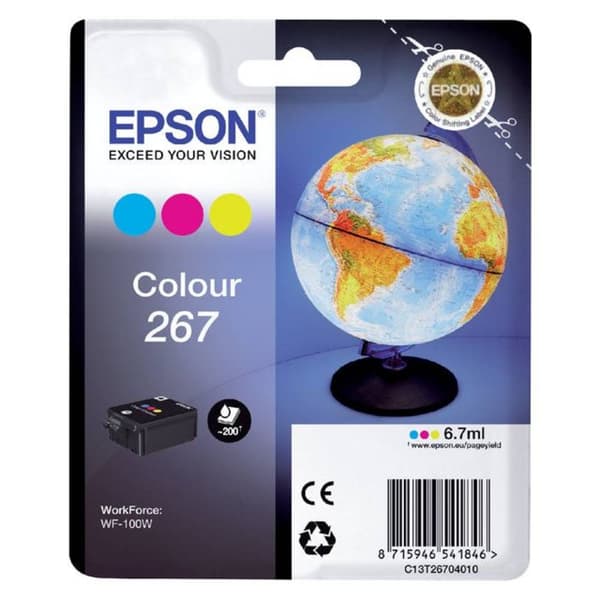 Epson Bläck T2670, 267 Original Cyan, Magenta, Gul C13T26704010