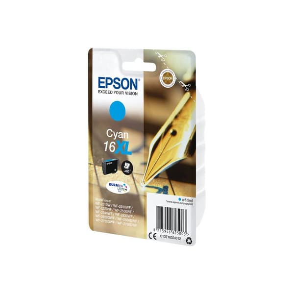 Epson Bläck T1632, 16XL Original Cyan C13T16324012