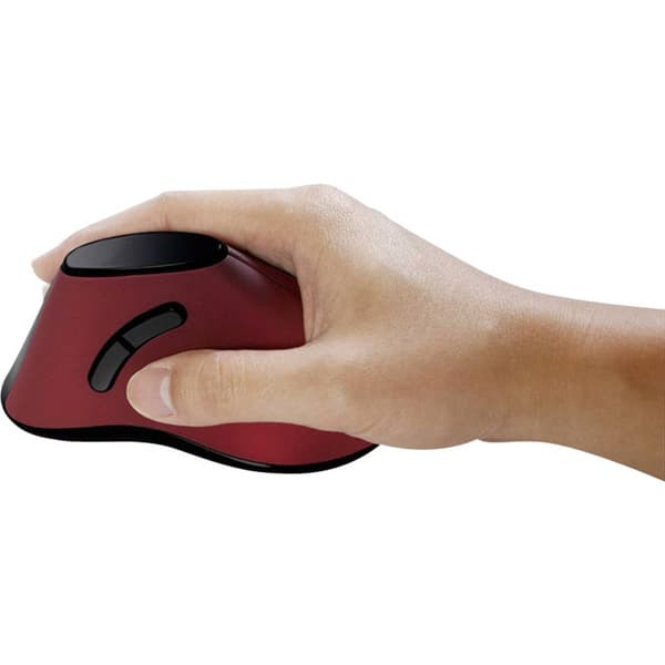 LogiLink ID0159 Ergonomisk mus Trådlös Optisk Svart, Röd 5 Knappar 1200 dpi Ergonomisk