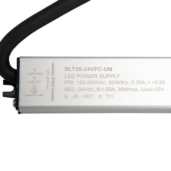 Self Electronics SLT30-24VFC-UN LED driver Konstantspänning 30 W 0 - 1.25 A 24 V/DC Montering på brandfarliga ytor, int