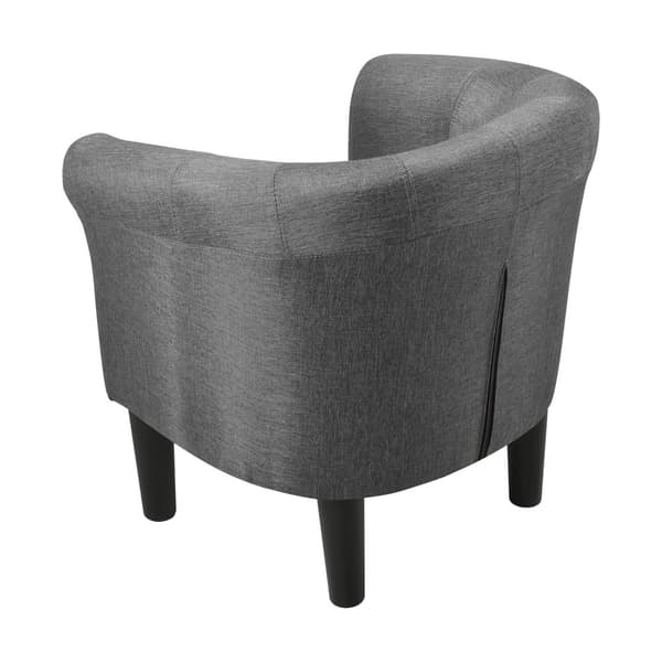 [en.casa] Lænestol - 70x70x58cm - tekstil - mørkegrå