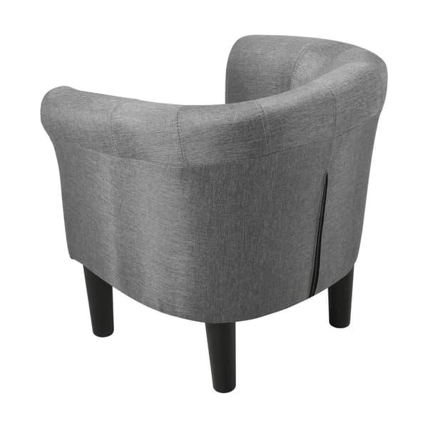 Fåtölj Jelgava 70x70x58cm grå textil [en.casa]