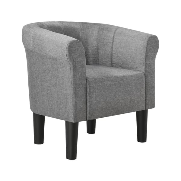 Fåtölj Jelgava 70x70x58cm grå textil [en.casa]