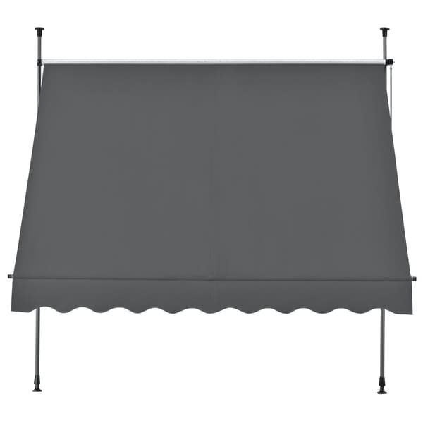 Terassmarkis 250x120x200-300cm grå ingen väggborrning [pro.tec]