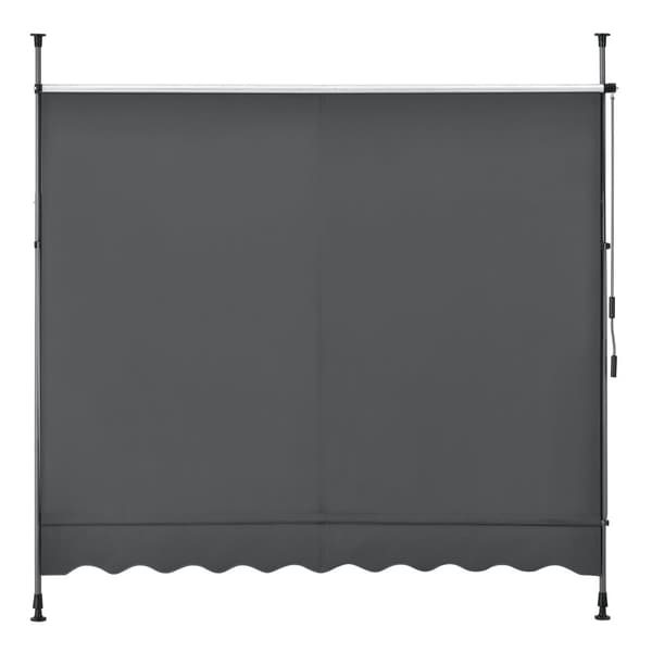 Terassmarkis 250x120x200-300cm grå ingen väggborrning [pro.tec]