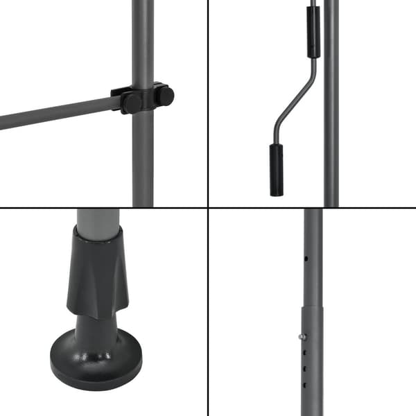 Terassmarkis 250x120x200-300cm grå ingen väggborrning [pro.tec]