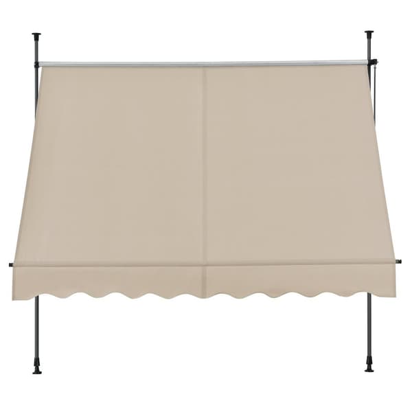 Terassmarkis 300x120x200 300cm beige/sandfärg ingen väggborrning [pro.tec]