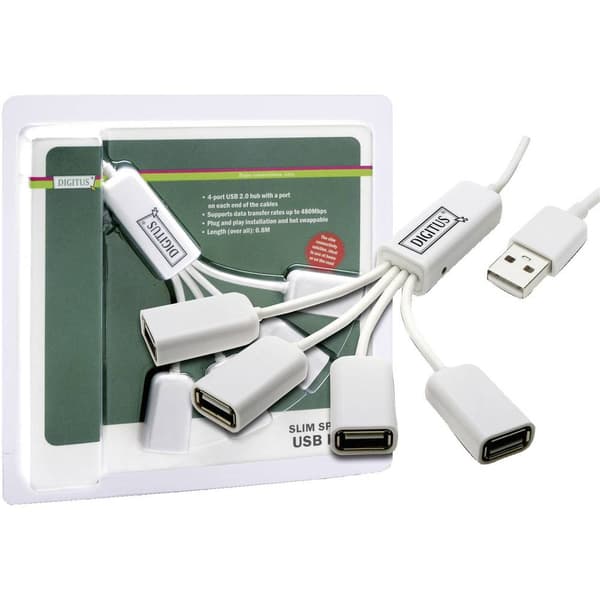 Digitus DA-70216 4 Port USB 2.0-Hub Vit