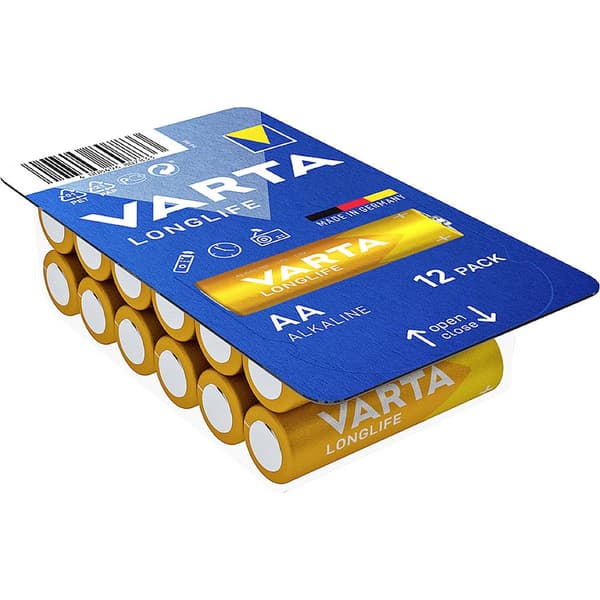 Varta LONGLIFE AA Big Box 12 Batteri AA (R6) Alkaliskt 2800 mAh 1.5 V 12 st