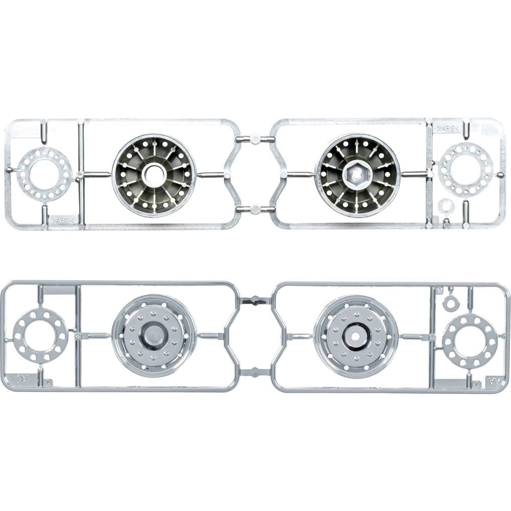 Tamiya 1:14 Lastbilssläp Fälgar 30 mm Plast Euro-optik Krom (matt) 2 st