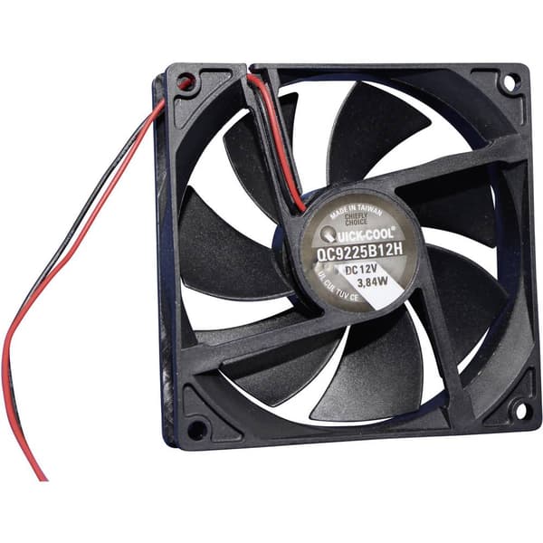 QuickCool QC9225B12H Axialfläkt 12 V/DC 100.24 m³/h (L x B x H) 92 x 92 x 25 mm