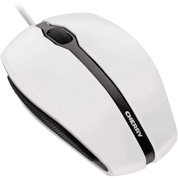 CHERRY Gentix Corded WiFi mus USB Optisk Vit 3 Knappar 1000 dpi Svart, Grå
