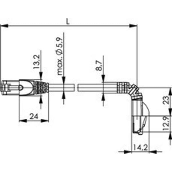 Telegärtner 100008289 RJ45 Nätverkkabel, Patchkabel CAT 6A S/FTP 2.00 m Röd Flamskyddsmedel, Halogenfri 1 st