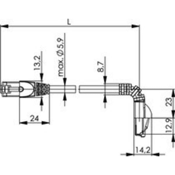 Telegärtner 100008289 RJ45 Nätverkkabel, Patchkabel CAT 6A S/FTP 2.00 m Röd Flamskyddsmedel, Halogenfri 1 st
