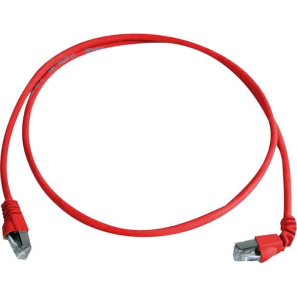 Telegärtner 100008289 RJ45 Nätverkkabel, Patchkabel CAT 6A S/FTP 2.00 m Röd Flamskyddsmedel, Halogenfri 1 st