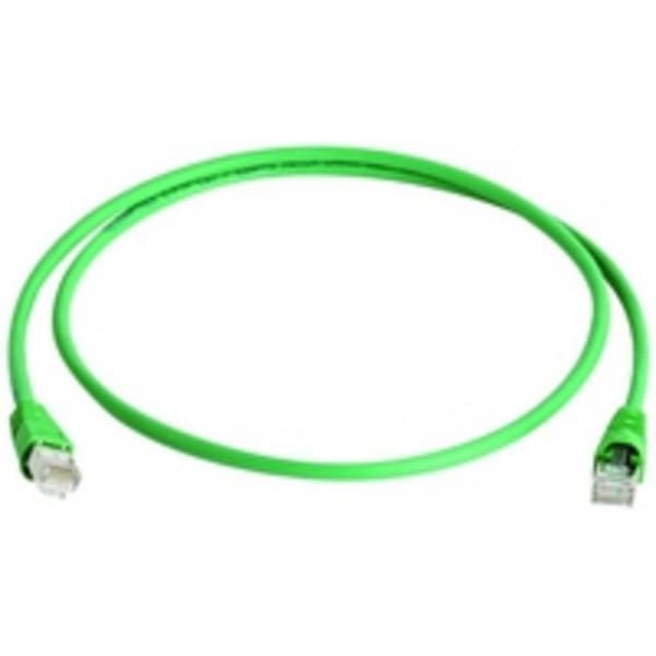 Telegärtner 100008263 RJ45 Nätverkkabel, Patchkabel CAT 6A S/FTP 2.00 m Grön Flamskyddsmedel, Halogenfri, UL-certifiera