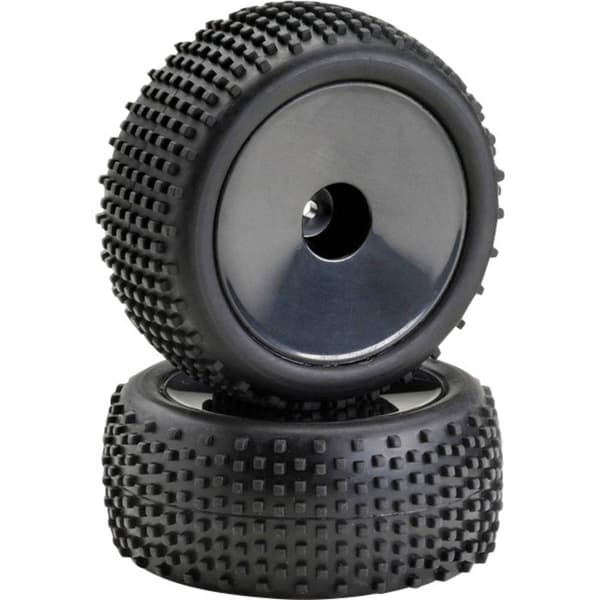 Absima 1:10 Buggy Kompletta hjul Pin line Disk Svart 1 par
