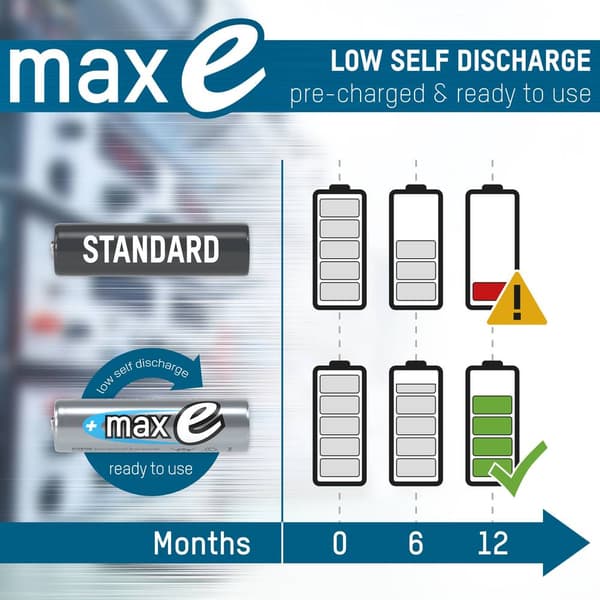 Ansmann HR06 Solar maxE Laddbart batteri AA (R6) NiMH 800 mAh 1.2 V 2 st