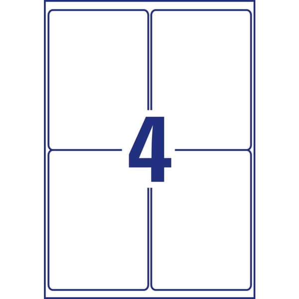 Avery-Zweckform L7915-10 99.1 x 139 mm Polyetenfilm Vit 40 st Permanent Folieetiketter