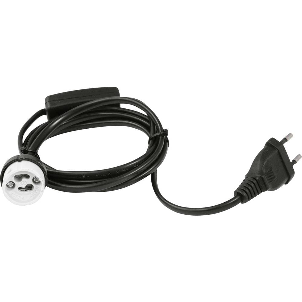 Eurolite Lampsockel GU10 230 V med eurokontakt, med vippströmbrytare
