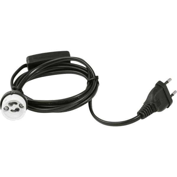 Eurolite 51100667 Lampsockel GU10 230 V med eurokontakt, med vippströmbrytare