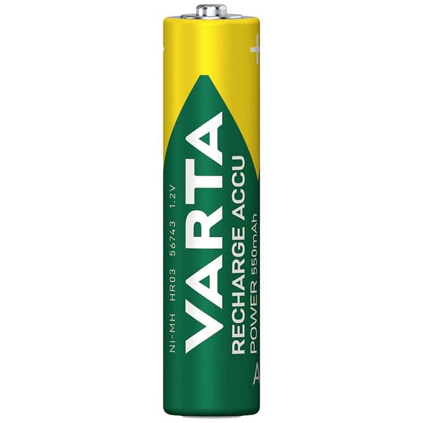 Varta RECH.AC.PowerAAA550mAh Bli 4 Laddbart batteri AAA (R03) NiMH 550 mAh 1.2 V 4 st