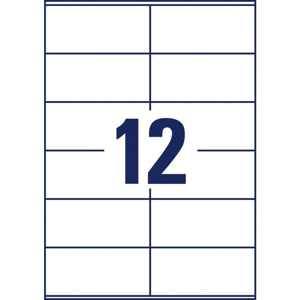 Avery-Zweckform L7875-20 Självhäftande etiketter 105 x 48 mm Papper Vit 240 st Permanent, Starkt Bläckstråleskrivare, L