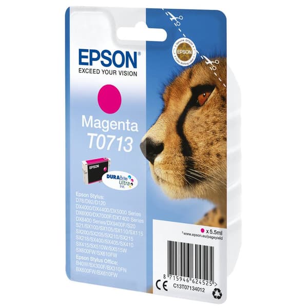 Epson Bläck T0713 Original Magenta C13T07134012