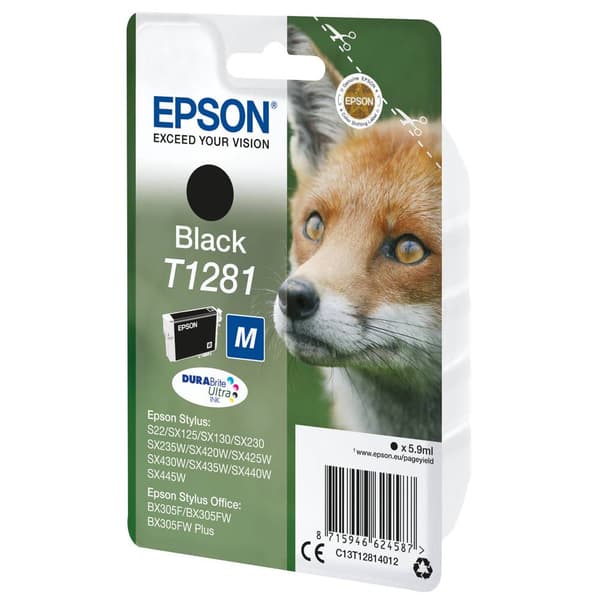 Epson Bläck T1281 Original Svart C13T12814012