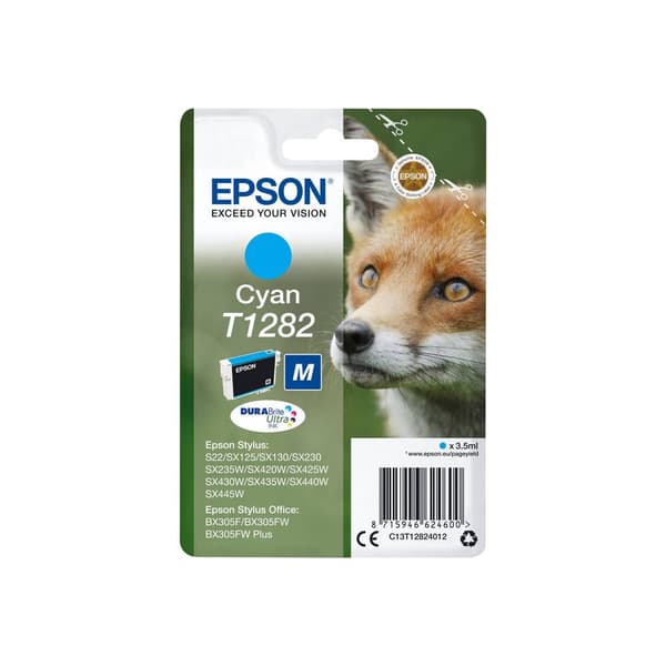 Epson Bläck T1282 Original Cyan C13T12824012