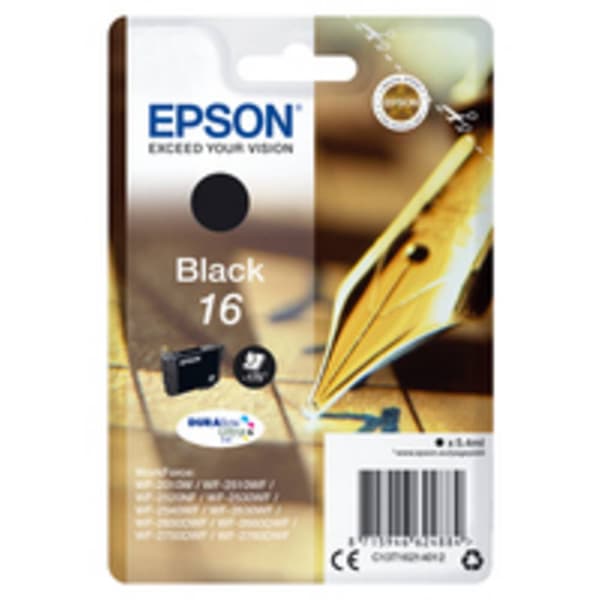 Epson Bläck T1621, 16 Original Svart C13T16214012