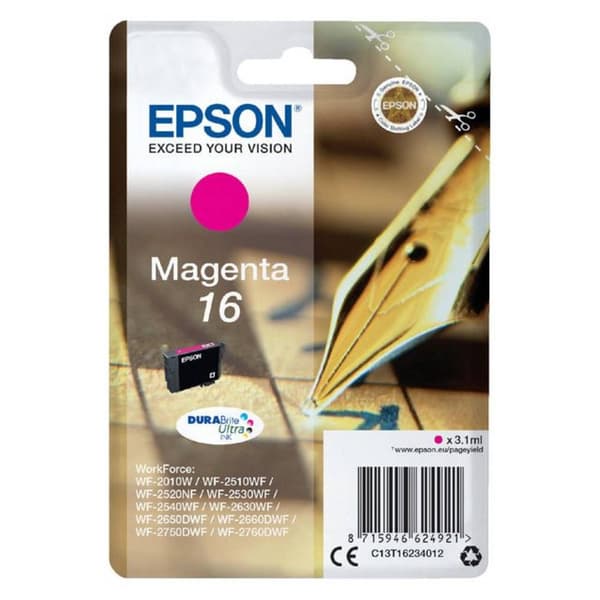 Epson Bläck T1623, 16 Original Magenta C13T16234012