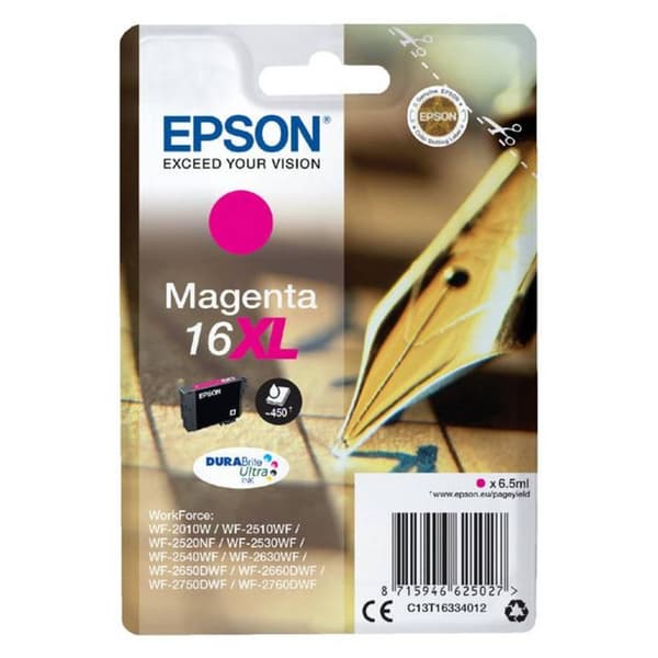 Epson Bläck T1633, 16XL Original Magenta C13T16334012
