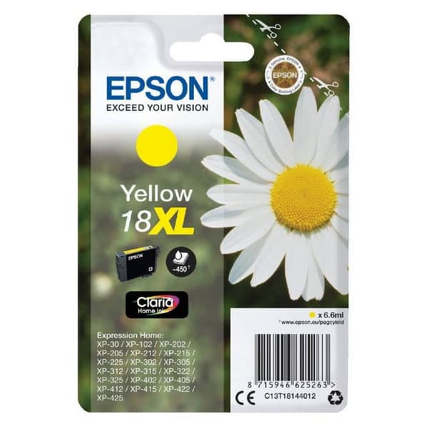 Epson Bläck T1814, 18XL Original Gul C13T18144012