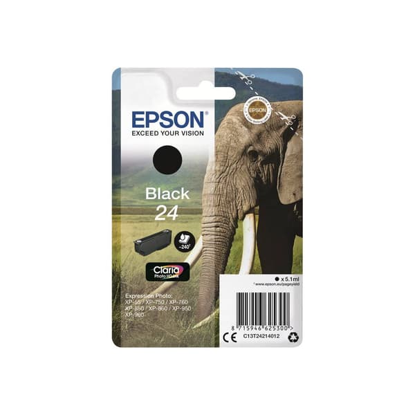 Epson Bläck T2421, 24 Original Svart C13T24214012