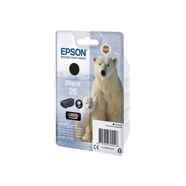 Epson Bläck T2601, 26 Original Svart C13T26014012