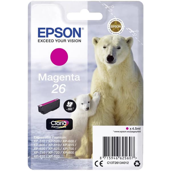 Epson Bläck T2613, 26 Original Magenta C13T26134012