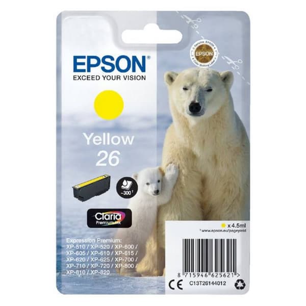 Epson Bläck T2614, 26 Original Gul C13T26144012