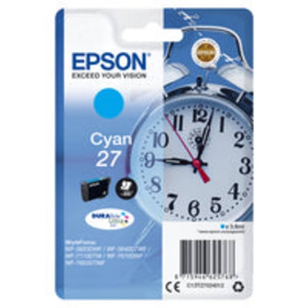 Epson Bläck T2702, 27 Original Cyan C13T27024012