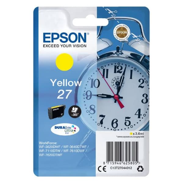 Epson Bläck T2704, 27 Original Gul C13T27044012
