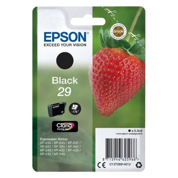 Epson Bläck T2981, 29 Original Svart C13T29814012