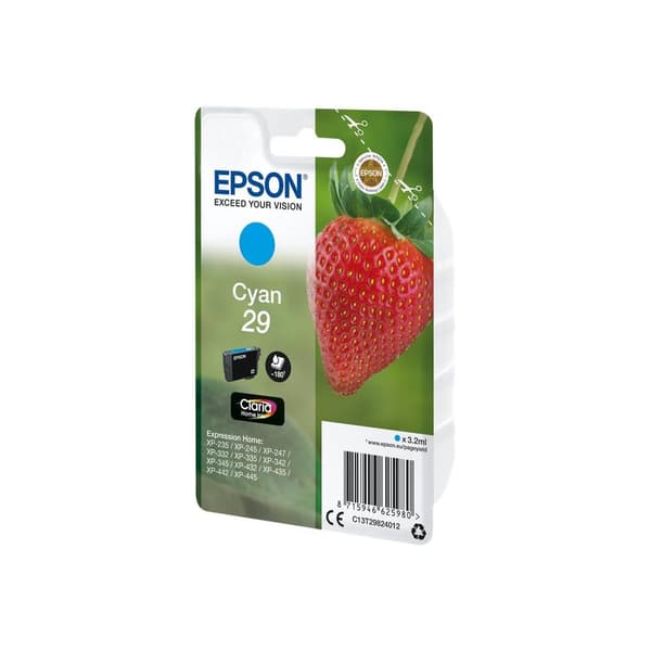 Epson Bläck T2982, 29 Original Cyan C13T29824012