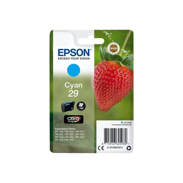 Epson Bläck T2982, 29 Original Cyan C13T29824012