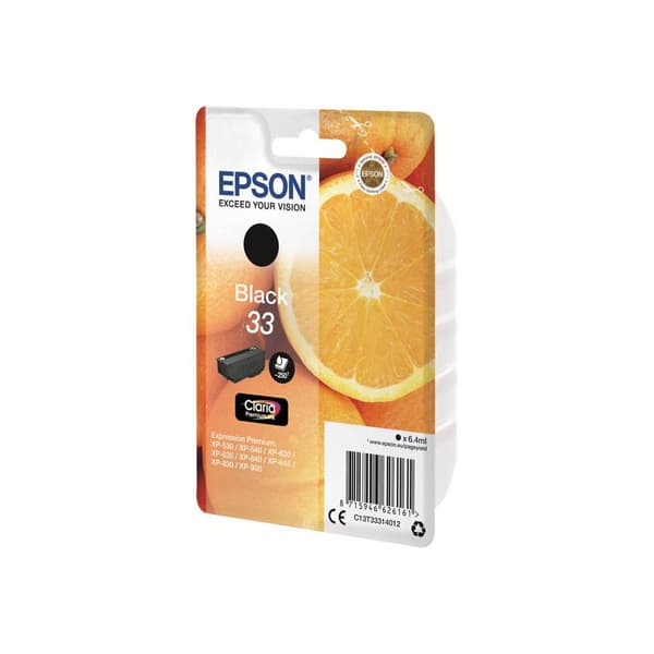 Epson Bläck T3331, 33 Original Svart C13T33314012