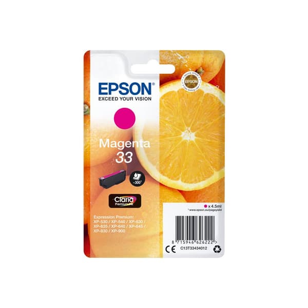 Epson Bläck T3343, 33 Original Magenta C13T33434012