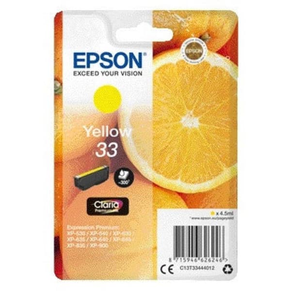 Epson Bläck T3344, 33 Original Gul C13T33444012