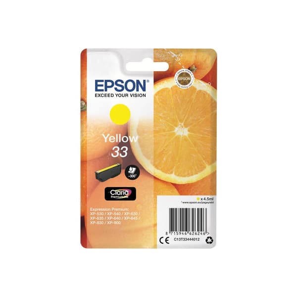 Epson Bläck T3344, 33 Original Gul C13T33444012