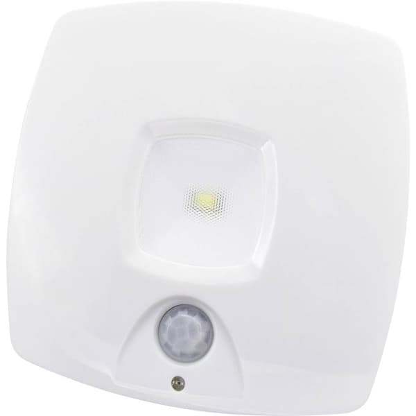 Müller-Licht 27700015 LED-nattlampa med rörelsedetektor Kvadratisk LED Dagsljusvitt Vit