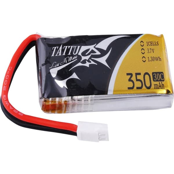 Tattu RC Batteripack (LiPo) 3.7 V 350 mAh Antal celler: 1 30 C Softcase Molex-kontakt-system