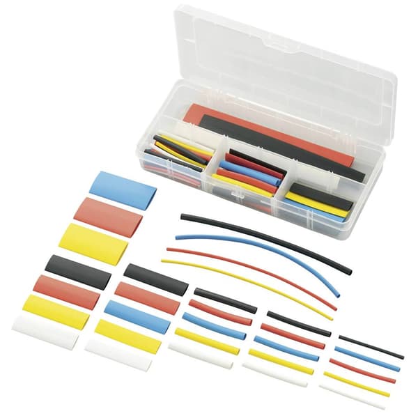 TRU COMPONENTS 1566623 Krympslang sortiment Krympförhållande:2:1 77 delar
